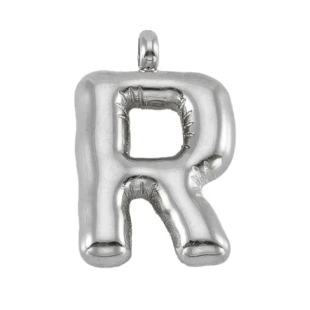R Initial Charm Stainless Steel